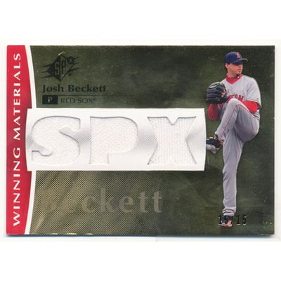 2008 SPx Winning Materials Triple SPx 15 #JO Josh Beckett