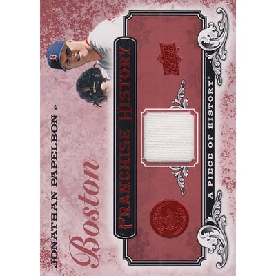 2008 UD A Piece of History Franchise History Jersey Red #FH6 Jonathan Papelbon