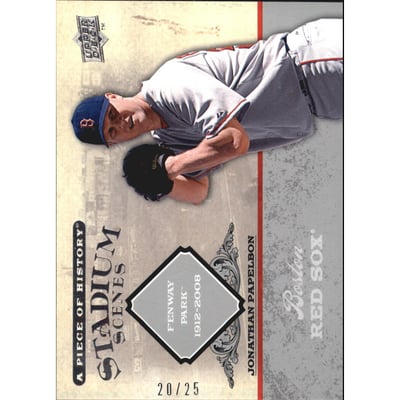 2008 UD A Piece of History Stadium Scenes Silver #SS10 Jonathan Papelbon