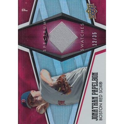 2008 Upper Deck Spectrum Spectrum Swatches Red #PA Jonathan Papelbon