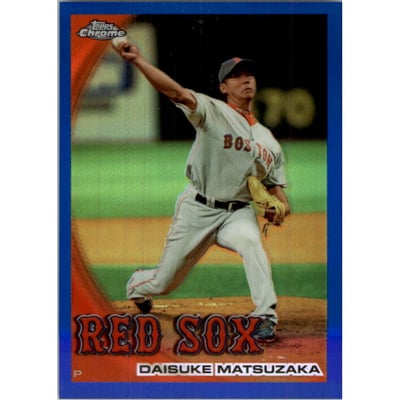 2010 Topps Chrome Blue Refractors #130 Daisuke Matsuzaka