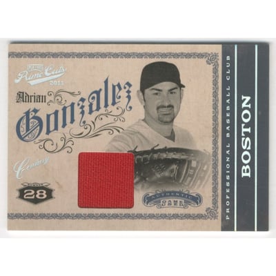 2011 Prime Cuts Materials Century Silver #1 Adrian Gonzalez/49