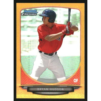 2013 Bowman Chrome Mini Gold Refractors #307 Bryan Hudson