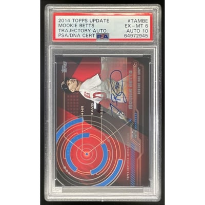 2014 Topps Update Trajectory Autographs #TA-MBE Mookie Betts RC Auto PSA 6