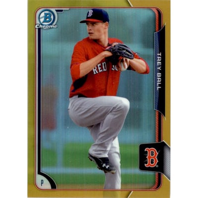 2015 Bowman Chrome Prospects Gold Refractors #BCP133 Trey Ball