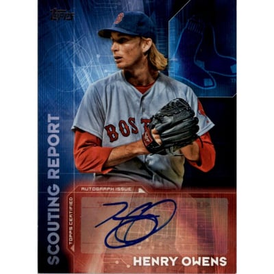 2016 Topps Scouting Report Autographs #SRAHOW Henry Owens S2