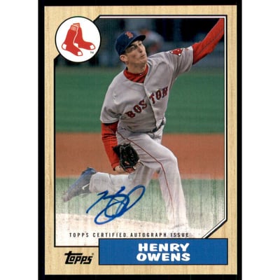 2017 Topps '87 Topps Autographs #1987AHO Henry Owens