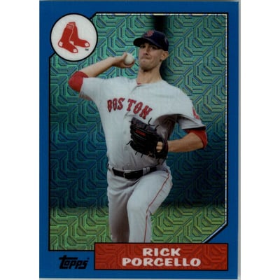 2017 Topps '87 Topps Silver Pack Chrome Blue #87RP Rick Porcello S2/115
