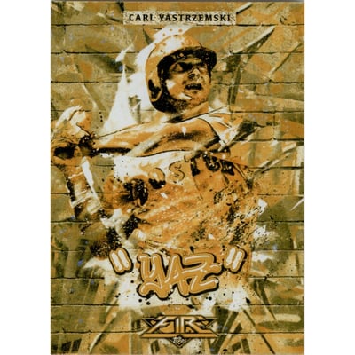 2017 Topps Fire Monikers Gold Minted #M31 Carl Yastrzemski