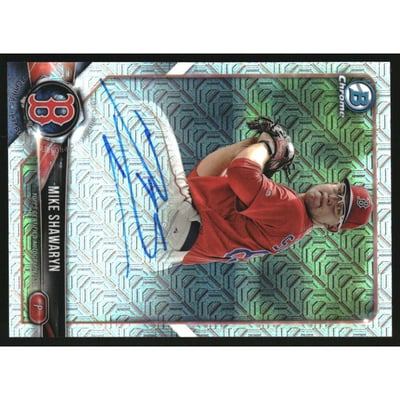 2018 Bowman Chrome Mega Box Autograph Refractors #BMAMS Mike Shawaryn