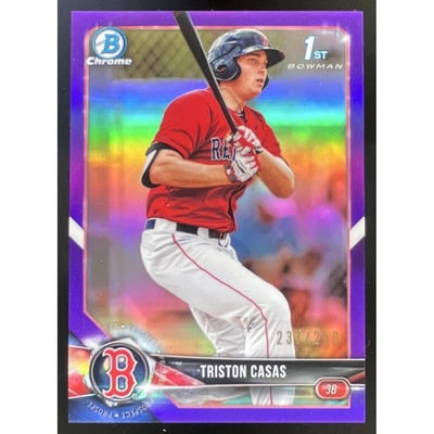 2018 Bowman Draft Chrome Purple Refractor #BDC-171 Triston Casas RC /250