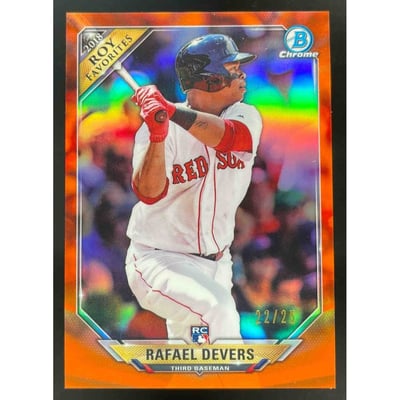 2018 Bowman ROY Favorites Chrome Orange #ROYF-RD Rafael Devers RC /25