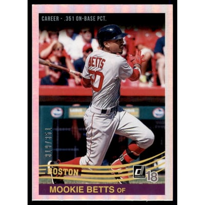 2018 Donruss Career Stat Line #226 Mookie Betts RETRO/351