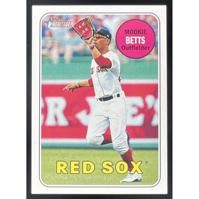 2018 Topps Heritage #330c Mookie Betts SP VAR