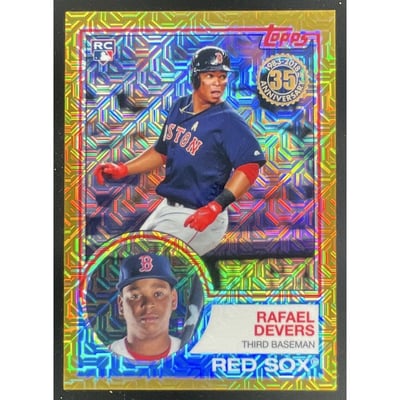 2018 Topps Silver Pack Gold Refractor #20 Rafael Devers RC /50