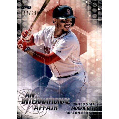2018 Topps Update An International Affair Black #IA45 Mookie Betts
