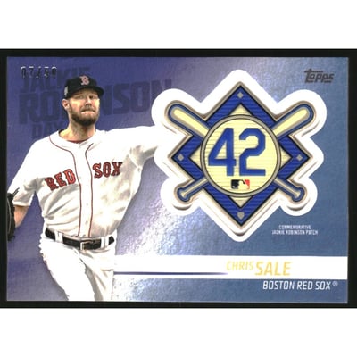 2018 Topps Update Jackie Robinson Commemorative Patches Blue #JRPCA Chris Sale