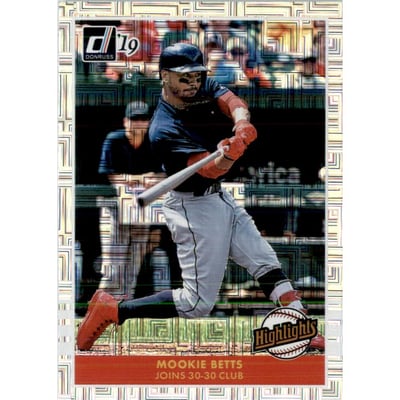 2019 Donruss Highlights Vector #9 Mookie Betts