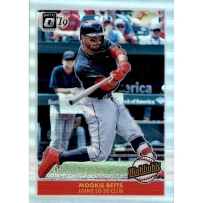 2019 Donruss Optic Highlights Holo #9 Mookie Betts
