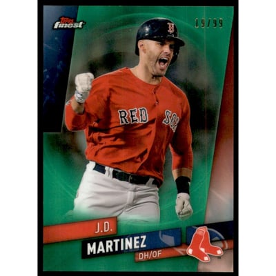 2019 Finest Green Refractors #20 J.D. Martinez