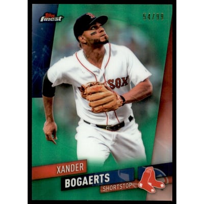 2019 Finest Green Refractors #68 Xander Bogaerts