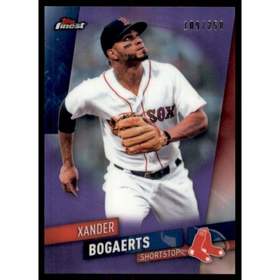 2019 Finest Purple Refractors #68 Xander Bogaerts