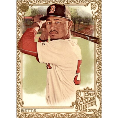 2019 Topps Allen and Ginter Gold Border #1 Mookie Betts