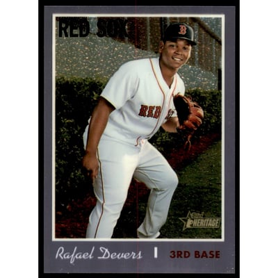 2019 Topps Heritage Chrome Purple Refractors #THC163 Rafael Devers