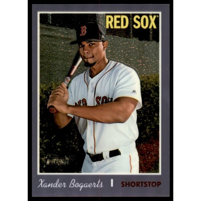 2019 Topps Heritage Chrome Purple Refractors #THC487 Xander Bogaerts