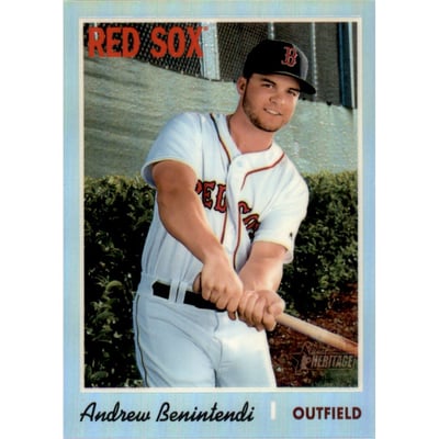 2019 Topps Heritage Chrome Refractors #THC484 Andrew Benintendi