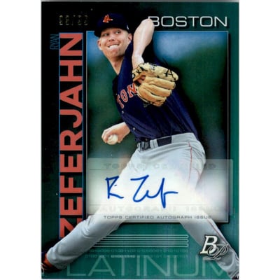 2020 Bowman Platinum Top Prospect Autographs Green #TOP62 Ryan Zeferjahn