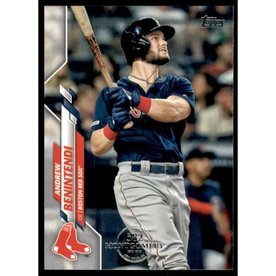 2020 Topps Factory Set 582 Montgomery Club #196 Andrew Benintendi