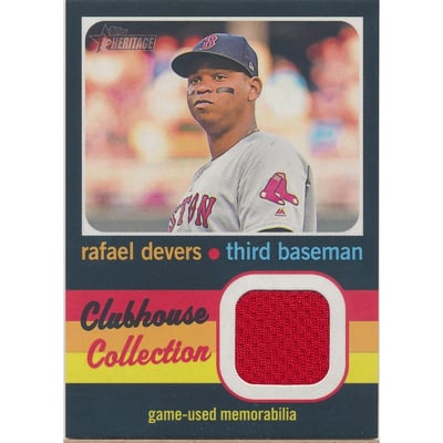 2020 Topps Heritage Clubhouse Collection Relics #CCRRD Rafael Devers HN