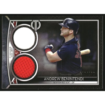 2020 Topps Tribute Dual Relics #SDRAB Andrew Benintendi