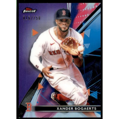 2021 Finest Purple Refractors #72 Xander Bogaerts