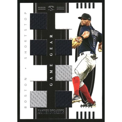2021 Panini National Treasures Game Gear Materials Eights #25 Xander Bogaerts/99