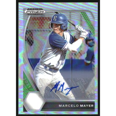 2021 Panini Prizm Draft Picks Base Autographs Prizms Silver #4 Marcelo Mayer