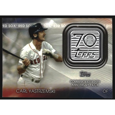 2021 Topps 70th Anniversary Commemorative Logo Patches #T70PCY Carl Yastrzemski S2