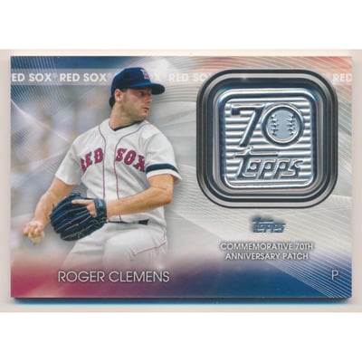 2021 Topps 70th Anniversary Commemorative Logo Patches #T70PRCL Roger Clemens S2