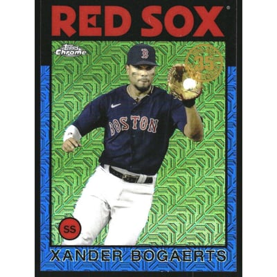 2021 Topps '86 Topps Silver Pack Chrome Blue Refractors #86BC28 Xander Bogaerts