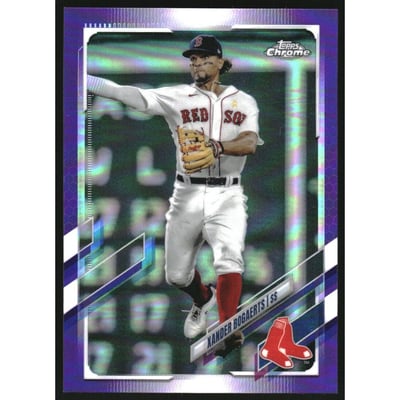 2021 Topps Chrome Purple Refractors #162 Xander Bogaerts