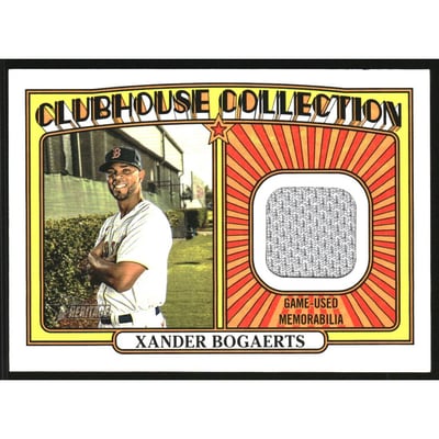 2021 Topps Heritage Clubhouse Collection Relics #CCRXB Xander Bogaerts