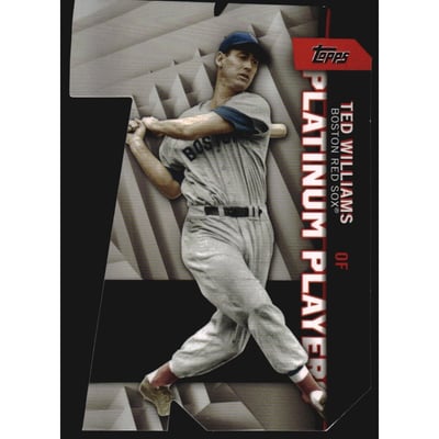 2021 Topps Platinum Players Die Cuts Black #PDC27 Ted Williams
