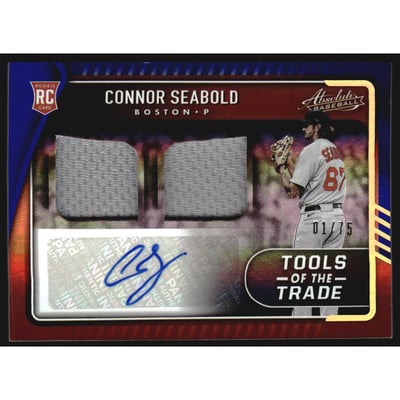 2022 Absolute Tools of the Trade 2 Swatch Signatures Spectrum Blue #36 Connor Seabold/75