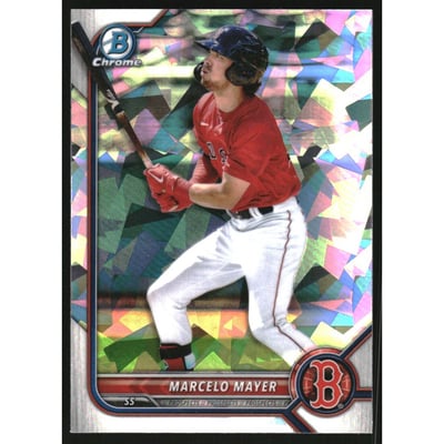 2022 Bowman Chrome Prospects Atomic Refractors #BCP126 Marcelo Mayer