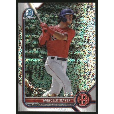2022 Bowman Chrome Prospects Speckle Refractors #BCP237 Marcelo Mayer