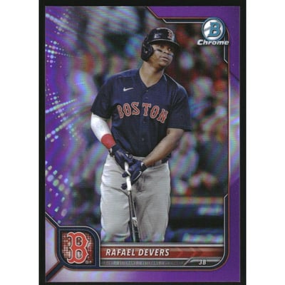 2022 Bowman Chrome Purple Refractors #18 Rafael Devers