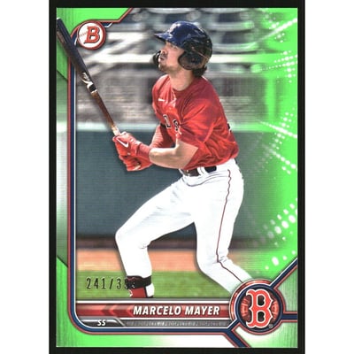 2022 Bowman Prospects Neon Green #BP126 Marcelo Mayer