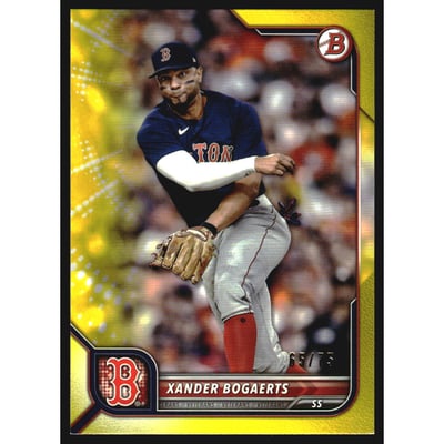 2022 Bowman Yellow #15 Xander Bogaerts