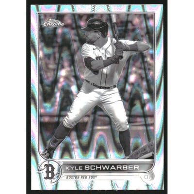 2022 Topps Chrome Sonic Black and White RayWave Refractors #110 Kyle Schwarber